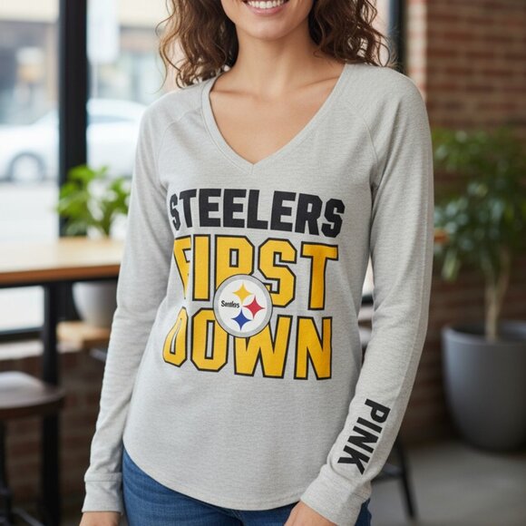 VS PINK Steelers Thermal Long Sleeve - Picture 1 of 10